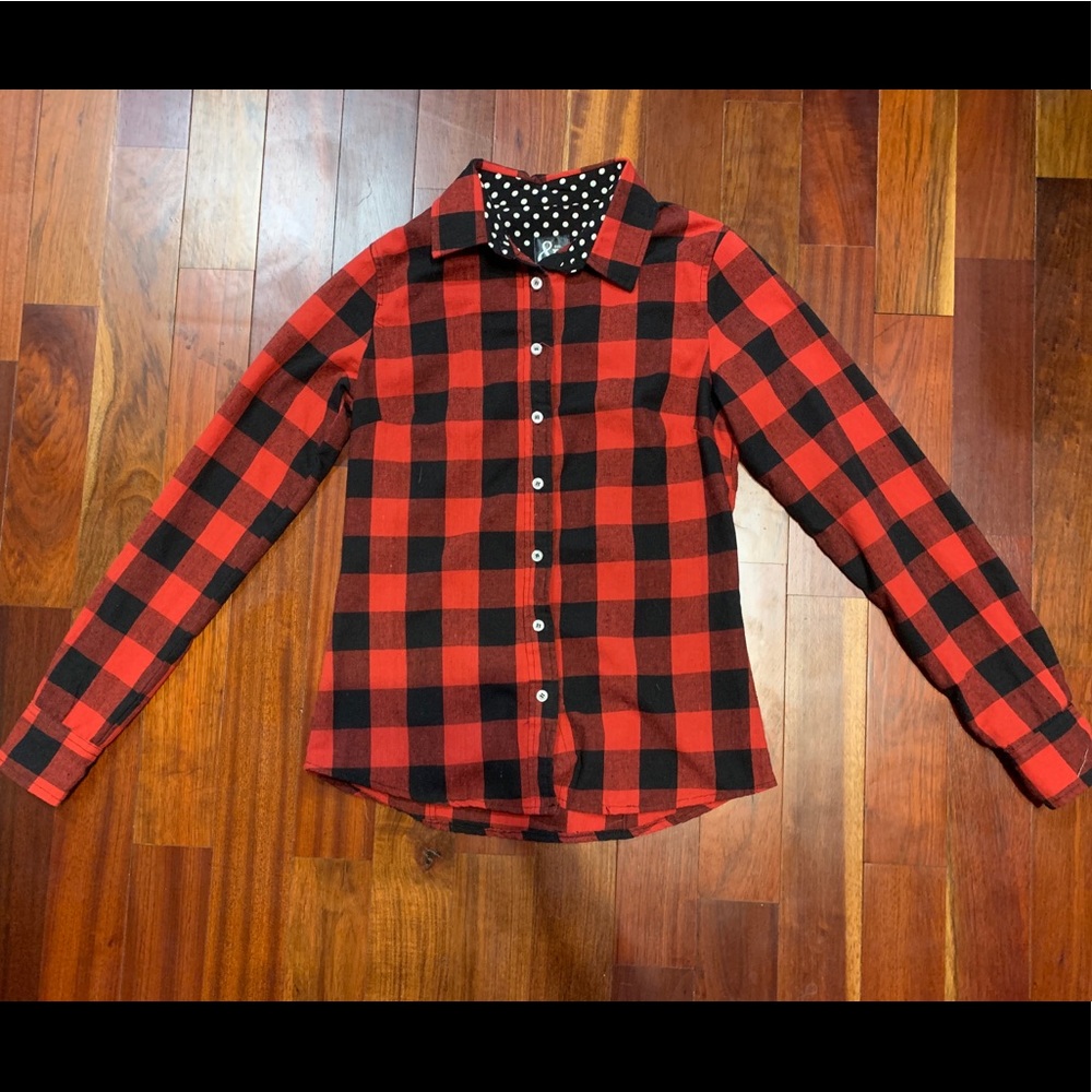 & Ave. plaid long sleeve shirt